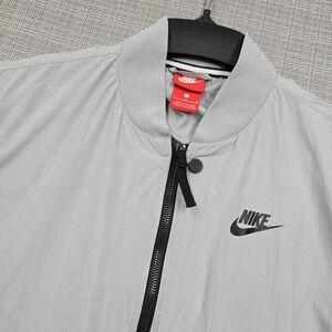 Nike AeroLoft Windbreaker Jacket Mens Large Gray Black White Colorblock Full Zip